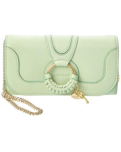 See By Chloé Hana Leather Wallet On Chain - Green