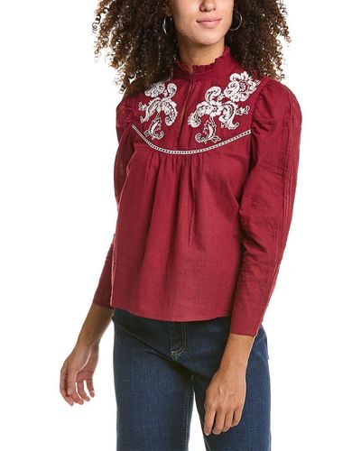 St. Roche Poppy Top - Red