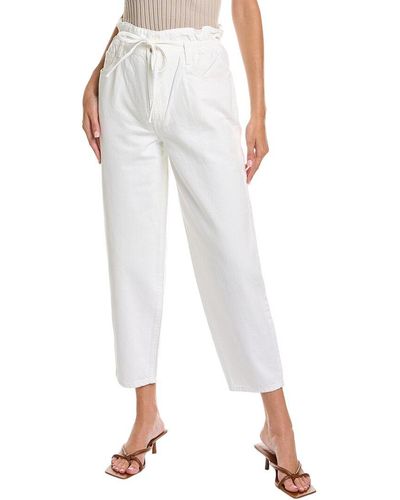 7 For All Mankind Paperbag Balloon White Jeans
