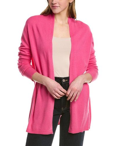 Ainsley Basic Open Cashmere Cardigan - Pink