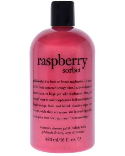 Philosophy 16Oz Raspberry Sorbet Shampoo Bath & Shower Gel - Pink