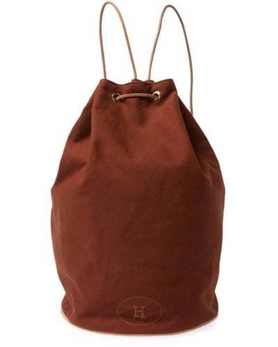 Hermès Vintage Canvas Porotion Backpack - Brown