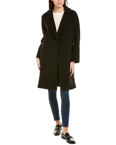 Cinzia Rocca Wool & Cashmere-blend Wrap Coat - Black