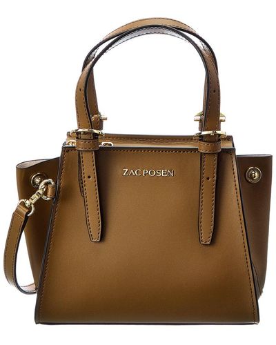 Zac Posen Alice Mini Shopper Leather Crossbody - Brown