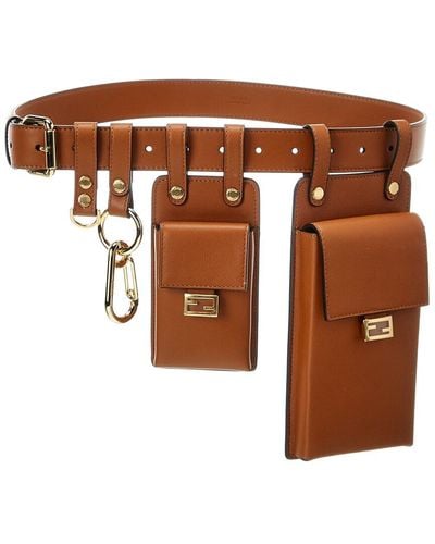 Fendi Leather Belt Bag - Brown