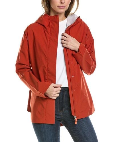 Save The Duck Miley Short Rain Jacket - Red