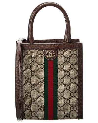 Gucci Ophidia GG Supreme Canvas & Leather Super Mini Bag - Black