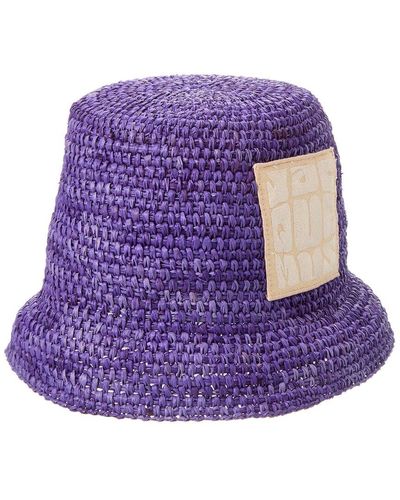 Jacquemus Le Bob Ficiu Raffia Hat - Purple
