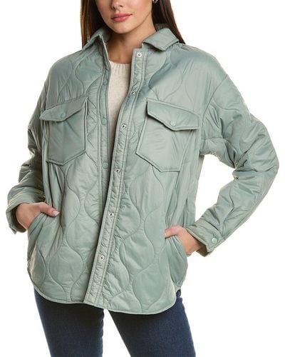 Bagatelle Quilted Shacket - Green