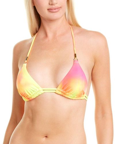 SportsIllustrated Swim Sports Illustrated Swim Triangle Bikini Top - Yellow