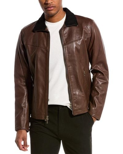 Rag & Bone Grant Leather Jacket - Brown