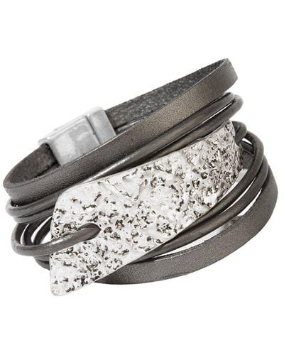 Saachi Silver Absolute Zero Bracelet - Grey