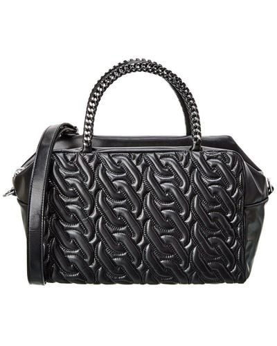 Rebecca Minkoff Puff Chain Quilted Leather Satchel - Black