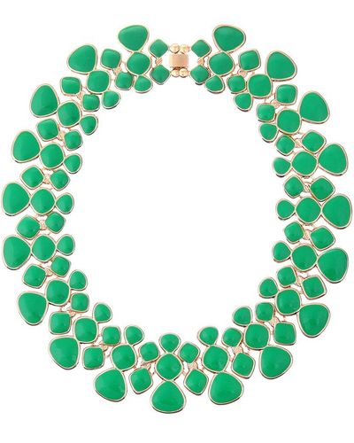 Eye Candy LA Statement Collection Kelly Honey Comb Necklace - Green