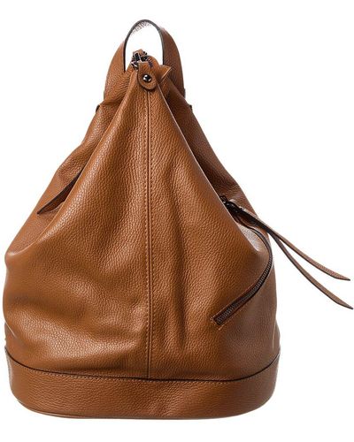 Italian Leather Backpack - Brown