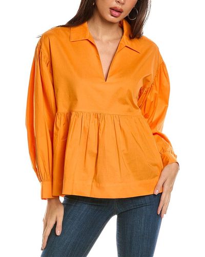 Joe's Jeans The Leni Popover Top - Orange