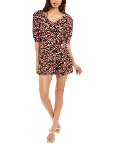 Traffic People Bow Down Playsuit - Red