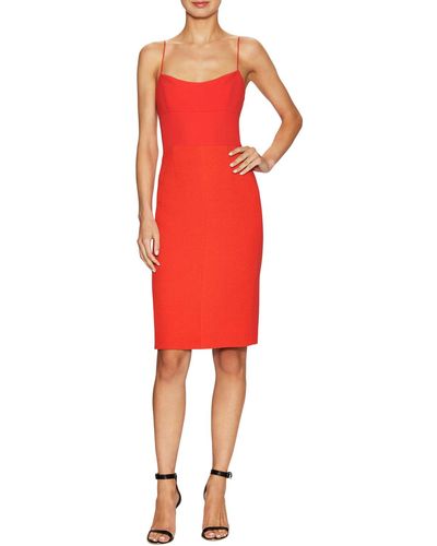 Narciso Rodriguez Wool Bustier Dress - Red