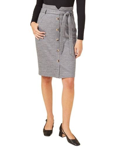 J.McLaughlin Leolia Wool-blend Skirt - Gray