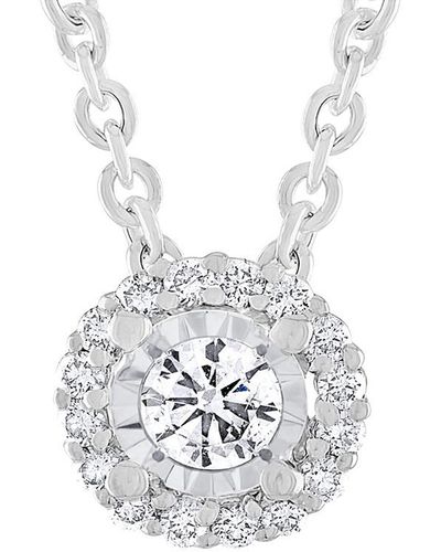 Diana M. Jewels Fine Jewellery 14k 0.25 Ct. Tw. Diamond Necklace - White