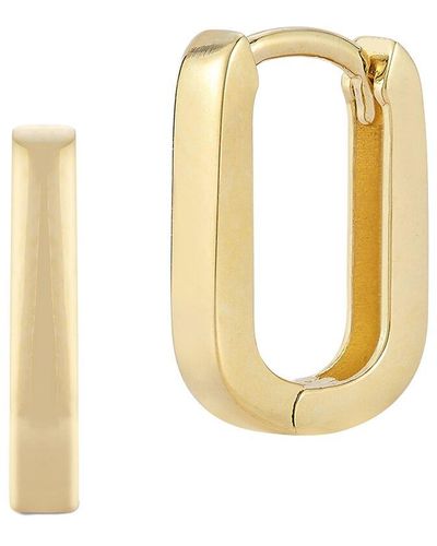 Ember Fine Jewelry 14k Oval Huggie Earrings - Metallic