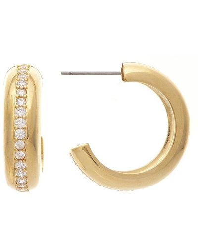 Rivka Friedman 18k Plated Cz Polished Earrings - Metallic