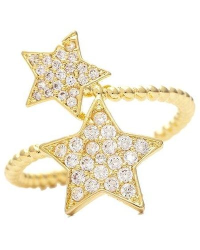 Rivka Friedman 18k Plated Cz Star Ring - Metallic
