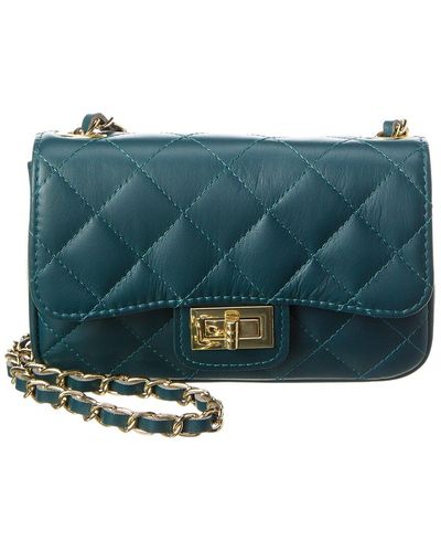 Persaman New York Gia Quilted Leather Shoulder Bag - Blue