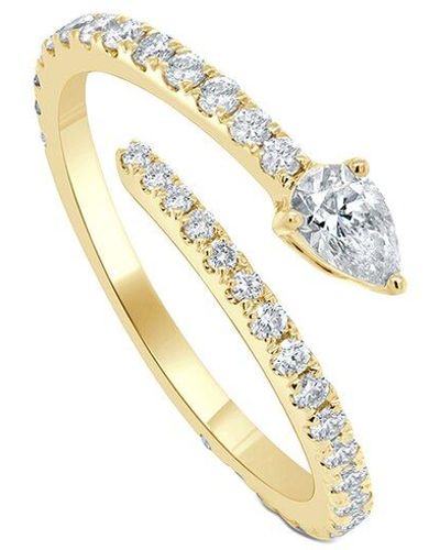 Sabrina Designs 14k 0.77 Ct. Tw. Diamond Cross Over Ring - Metallic