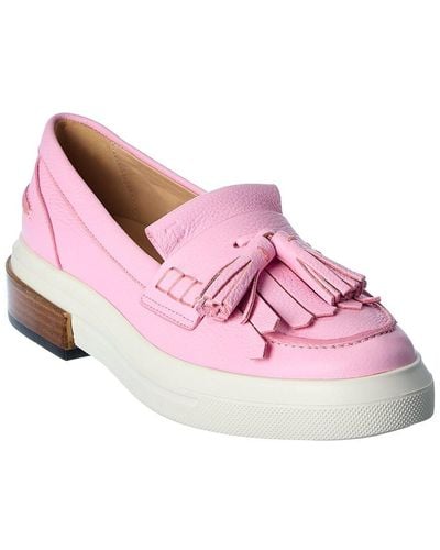 Tod's Tassel Leather Penny Loafer - Pink