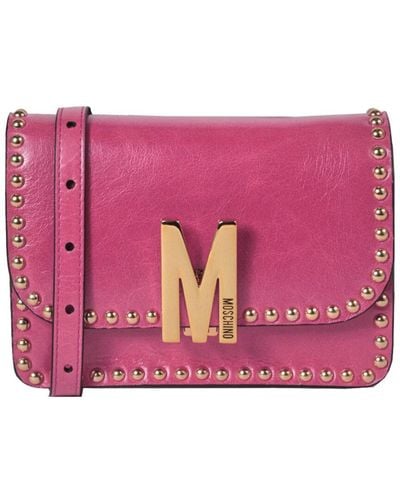 Moschino Leather Shoulder Bag - Pink