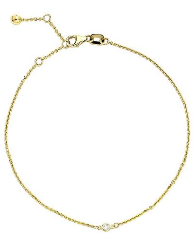 Suzy Levian 14k Diamond Solitaire Bracelet - Metallic