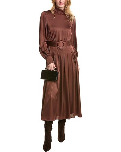 Alexia Admor Safiya Belted A-line Dress - Brown