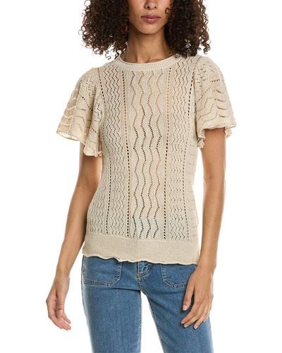 Vanessa Bruno Thara Linen-blend Sweater - Natural