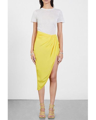 GAUGE81 Paita Silk Midi Skirt - Yellow