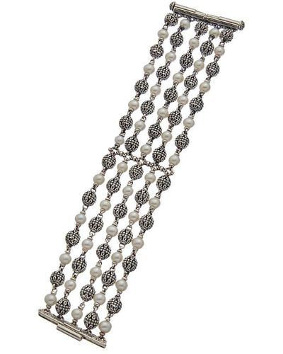 Konstantino Kleos 18k & Silver 4.5-5mm Pearl Bracelet - White