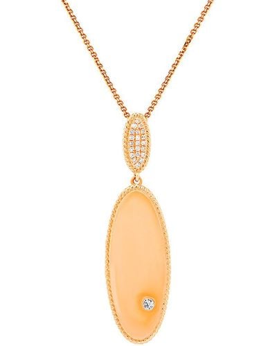 Diana M. Jewels Fine Jewellery 14k Rose Gold 0.07 Ct. Tw. Diamond Necklace - White
