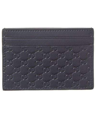 Gucci GG Leather Card Holder - Blue
