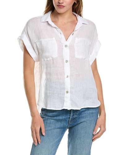 Bella Dahl Two Pocket Linen Shirt - White