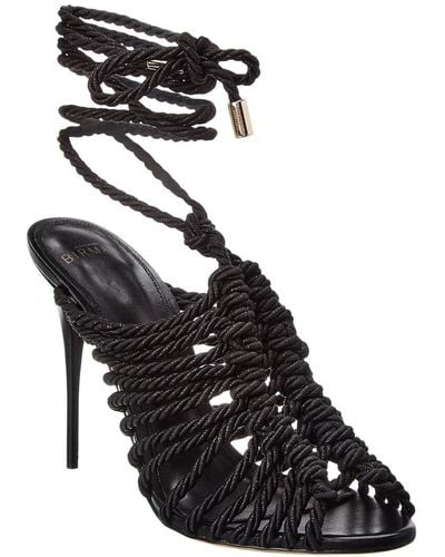 Alexandre Birman Barbara 100 Lurex & Leather Sandal - Black