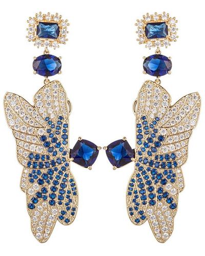 Eye Candy LA Cz Sienna Butterfly Earrings in Pink Lyst