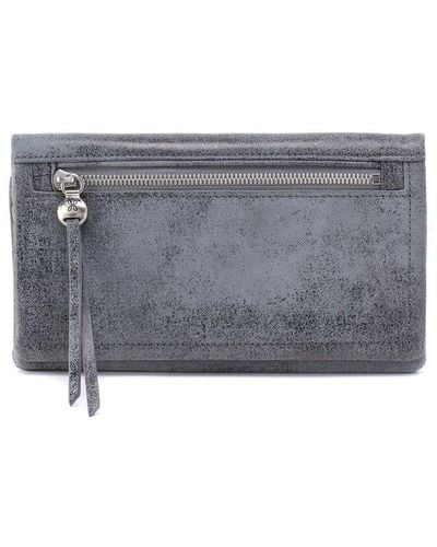 Hobo International Lumen Continental Leather Wallet - Gray