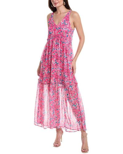 emmie rose Tiered Maxi Dress - Pink