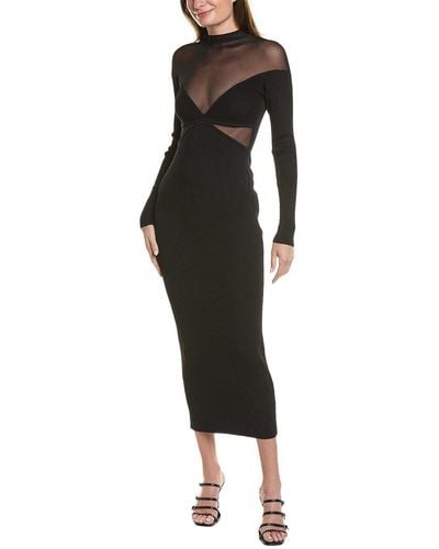 Bardot Aperol Knit Midi Dress - Black