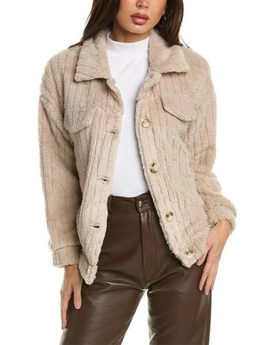 Pascale La Mode Fuzzy Jacket - Natural