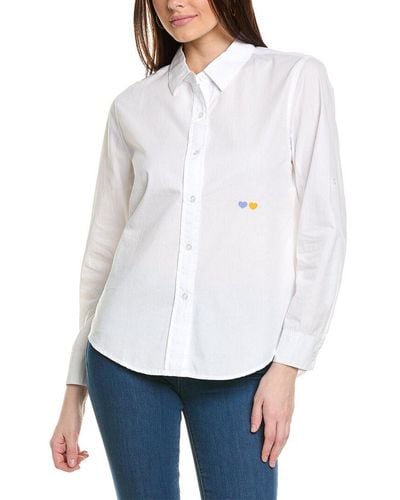 Monrow Poplin Button-down Shirt - White