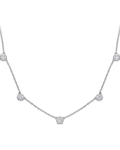 Rina Limor Silver 2.25 Ct. Tw. Moissanite Necklace - Natural