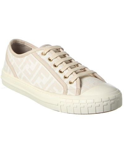 Fendi Domino Ff Jacquard Sneaker - White