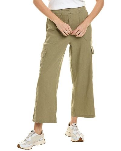 Ellen Tracy Linen-blend Cargo Pant - Natural