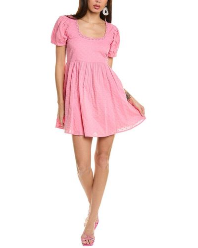 LoveShackFancy Raleigh Mini Dress - Pink